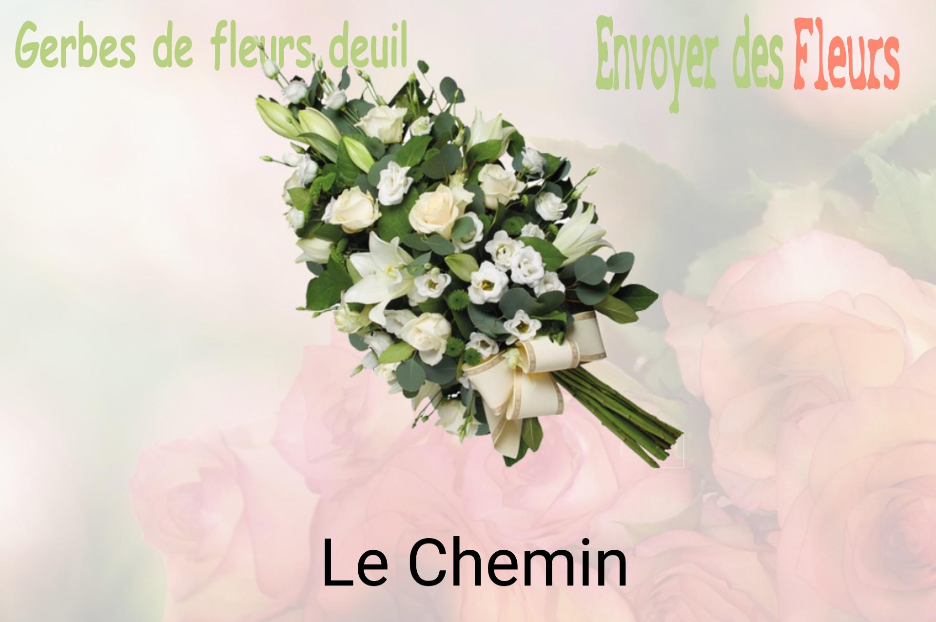 Gerbe de fleurs de deuil livrée à Le Chemin